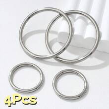 1/2/4pcs Short Sleeve Waist Cinching Artifact T-Shirt Hem Shortening Round Ring Knot Buckle Metal Invisible Fixing Buckle - Multicolor - View 17