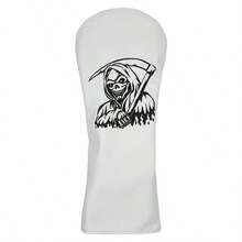 Dark Death Pattern Golf Club Headcover, Personalized Eye-Catching High Recognition, Easily Break Free From Ordinary Golf Bag Monotony, Golf Accessories - White - View 11