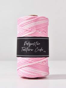 1pc 5mmTwo-Tone Polyester Texture Code Braided Cord, Durable Macrame Rope For DIY Plant Hangers, Bags & Bohemian Decor - Multicolor - View 18