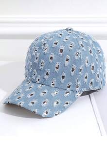 Gorra de béisbol de unicolor con forro de estampado de leopardo, desgastada, a prueba de viento, protección solar, protección UV, diseño 3D, plegable, de moda y versátil, estilo elegante, suave y cómoda, transpirable, multifuncional, ilumina el cutis, hace que la cara se vea talla grande pequeña, adecuada para la playa, salidas, senderismo, ciclismo - A - Ver 9