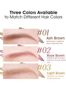 HEXZE 2合1眉筆+眉毛膏 防水持久 自然蓬鬆眉毛 - Light Brown - 查看 4