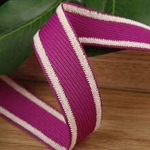 Double-Sided Color Block Diagonal Twill Ribbon DIY Bow Hair Accessories Material Clothing Shoes Hat Gift Box Decoration Double-Sided Striped Woven Tape - Multicolor - View 7