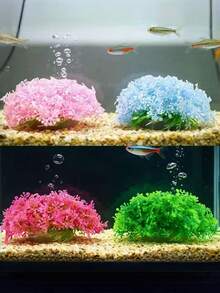 球形人造水草，高2英吋寬4.3英吋塑料灌木裝飾，水族箱裝飾，鬥魚與蝦的隱蔽處，適用於淡水與鹹水魚缸 - A - 查看 9