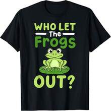 Frog Frogs Who Let The Frogs Out_ T-Shirt - Black - View 10
