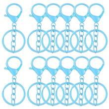 12pcs Lobster Clasp With Chain, Suitable For Keychain Hooks And Accessories, Ideal For DIY Handmade Crafts, Bag Charms, Wallet Clasps, Plush Toys, Crochet And Jewelry Making - Chain Lobster Buckle - View 12