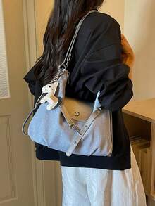 Multifunctional Tote Bag For Women, New Style With Pony Charm, Fashionable Versatile High-End Large Capacity Commuter Backpack, Shoulder Bag, Handbag, 3-In-1 Bag - Baby Blue - View 3