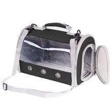 Transparent TPU Portable Travel Backpack – 1 Pet Carrier, Suitable For Hamsters, Rabbits, Lizards And Small Animals - Grey - View 15