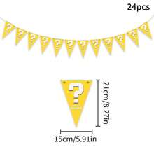 12/24/48pcs Game-Themed Question Mark Pennant Banners, Suitable For Birthday Parties And Themed Parties. Birthday Party Decorations Can Be Used For Indoor And Outdoor Decoration, Room Decoration, And Indoor And Outdoor Hanging Decor. - A - View 3