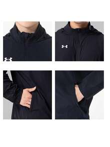 Under Armour جاكيت رياضي منسوج للرجال، طراز صيفي جديد 2026، جاكيت رياضي بغطاء رأس 22500408-001 - أسود - مشاهدة 11