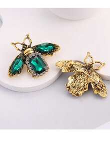 1pc New Rhinestone Brooch Cute Creative Bee Anti-Exposure Corsage Personalized Colorful Pin Suit Clothing Accessory - Bee Anti-exposure Corsage - View 2