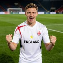 England Weltmeisterschaft 48 Team Herren Fußball Trikot Kurzarm T-Shirt - England - Übersicht 3