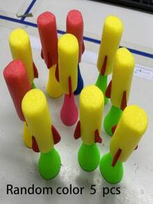 1/5/10pcs Colorful Foam Rocket Launcher, Space Theme Rocket Slingshot, Interactive Flying Rocket Toy, Mini Rocket Launcher Party Supplies, Birthday Party Favor Fillers, Carnival Prizes, Holiday Party Gifts, Christmas And Halloween Celebration Gifts, Indoor Outdoor Party Game Accessories - Bouncing Rocket - View 13