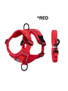 2pcs Set, Adjustable Pet Harness + Leash, Escape-Proof Design, Soft Comfortable Breathable Fabric, Reflective For Night, Suitable For Cats And Small Dogs - Multicolor - View 28