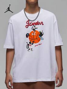 Nike 正品 JORDAN 男款籃球運動印花寬鬆短袖上衣 HM4899-100 - HM4899-100 - 查看 2