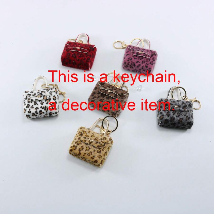 Litchi Embossed Keychain - Multicolor - View 1