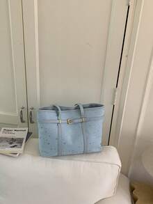 Large Capacity Handbag For Women, New Style Fashion Versatile Commuter Shoulder Tote Bag - Multicolor - View 7