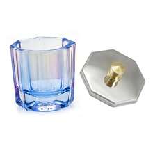 Colored Octagonal Crystal Nail Polish Cup With Lid, A Liquid Container For Cleaning Brushes And Mixing Colors In Nail Art. - Multicolor - View 14