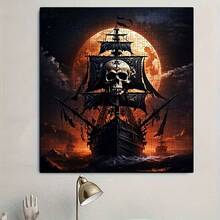 500pcs Adult Mini Jigsaw Puzzle Box - This Precision-Cut Adult Challenge Level Puzzle Features A Moonlit Skull Pirate Ship Theme, Scratch-Resistant And High Difficulty. Suitable For Adult Leisure And Family Interaction, Can Be Used As DIY Home Decor Or Art Collection After Completion, Also Fits Halloween And Christmas Atmosphere, A Great Gift For Brain Exercise And Creativity. - Multicolor - View 4