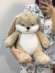 11.81in Lop-Eared Rabbit Plush Toy-Super Soft And Fluffy .Silicone Doll Full Silicone Body Plush Anime Figure Stuffed Animal Teddy Bear Plushies Office Desk Accessories Room Decor Halloween Squishy Squishies - Multicolor - View 4