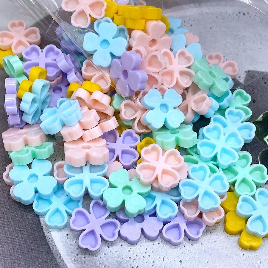 Mollie Lipper 100pcs Cangkir Lem Ekstensi Bulu Mata Clover Baru, Cincin Lem Sekali Pakai untuk Pencangkokan Bulu Mata dan Riasan Permanen - MultiWarna - View 1