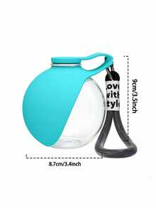 1pc Spherical Portable Water Bottle (With Foldable Drinking Cup), Pet Water Bottle With Shock-Proof Hanging Rope, Leak-Proof Seal, Suitable For Outdoor, Home And Travel, Essential For Dogs In Summer - 285ml - View 5