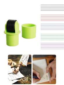 Sello de rodillo autoentintable con pentagrama musical, herramienta de dibujo de 5 líneas para partituras, apto para papel en blanco, cuadernos, creador instantáneo de partituras musicales para músicos, profesores y estudiantes - Varios estilos - Ver 2