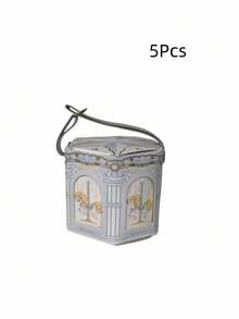5/10pcs Vintage Carousel Shaped Candy Boxes, 3 Colors Available, Exquisite Handheld Design With Premium Texture, Adds Dreamy Romantic Atmosphere To Weddings - Candy Boxes - View 15