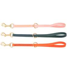 Waterproof Short Dog Leash, Durable PVC Pet Lead With Gold Ring & Hook, Bite-Resistant Short Training Leash For Walking & Obedience - Multicolor - View 1
