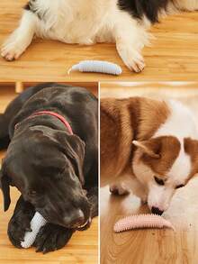 TPR Textured Cucumber Pet Chew Stick, Durable Bite-Resistant Teething & Dental Cleaning Toy For Dogs, Suitable For All Sizes, Boredom Relief/Teeth Cleaning - Multicolor - View 2