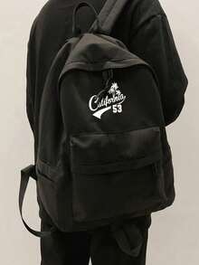 Mochila de moda para hombre, con estampado de patrón de California, bolsa de gran capacidad para desplazamientos, adecuada para la escuela, la universidad, los viajes y el camping - Multicolor - Ver 1