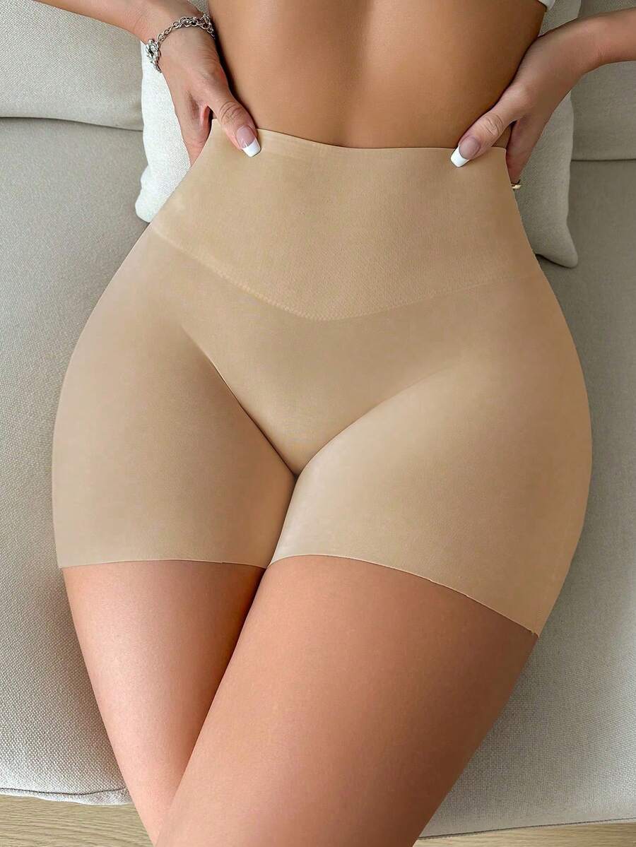 Pantalones Cortos Modeladores De Color Sólido Para Mujeres - Gris - Ver 1