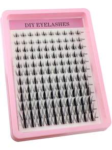 120 Clusters Little Devil Wet D Doll Big Eye Trilogy Segmented False Eyelashes, Pointed Tail Cartoon Eye, Japanese & Korean Sweet Colorful, No Makeup Removal Needed, Comfortable & Convenient Daily Eyelashes - View 9