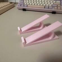 2pcs Ergonomic Keyboard Riser Stand, Non-Slip Universal Bracket, Multi-Color Options, Office & Gaming Use, Ergonomic Keyboard Riser Stand, Non-Slip Plastic Keyboard Bracket With Tilt Design, Comfortable Typing Support, Suitable For Office, Gaming And Home Use, Compatible With All Mechanical Keyboards - A - View 7