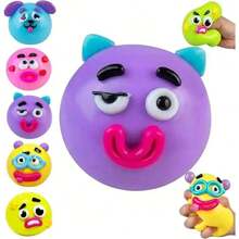 NEW Smushers Squishy-Curiosities Smushers Dog Face Swap Squishy,Soft Slow Rising Stress Relief For Stress & Anxiety Relief, Cute Dog Face Sensory Fidget For For Adults Anxiety Relief - Purple - View 1