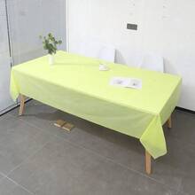 2pcs Solid Color Premium Disposable Plastic Tablecloths, Decorative Rectangular Disposable Tablecloths, Easy To Clean White Plastic Tablecloths, Suitable For Parties, Events, Weddings, Christmas, Birthdays, Rectangular Tablecloths, Wedding Decor - Multiple Styles - View 7
