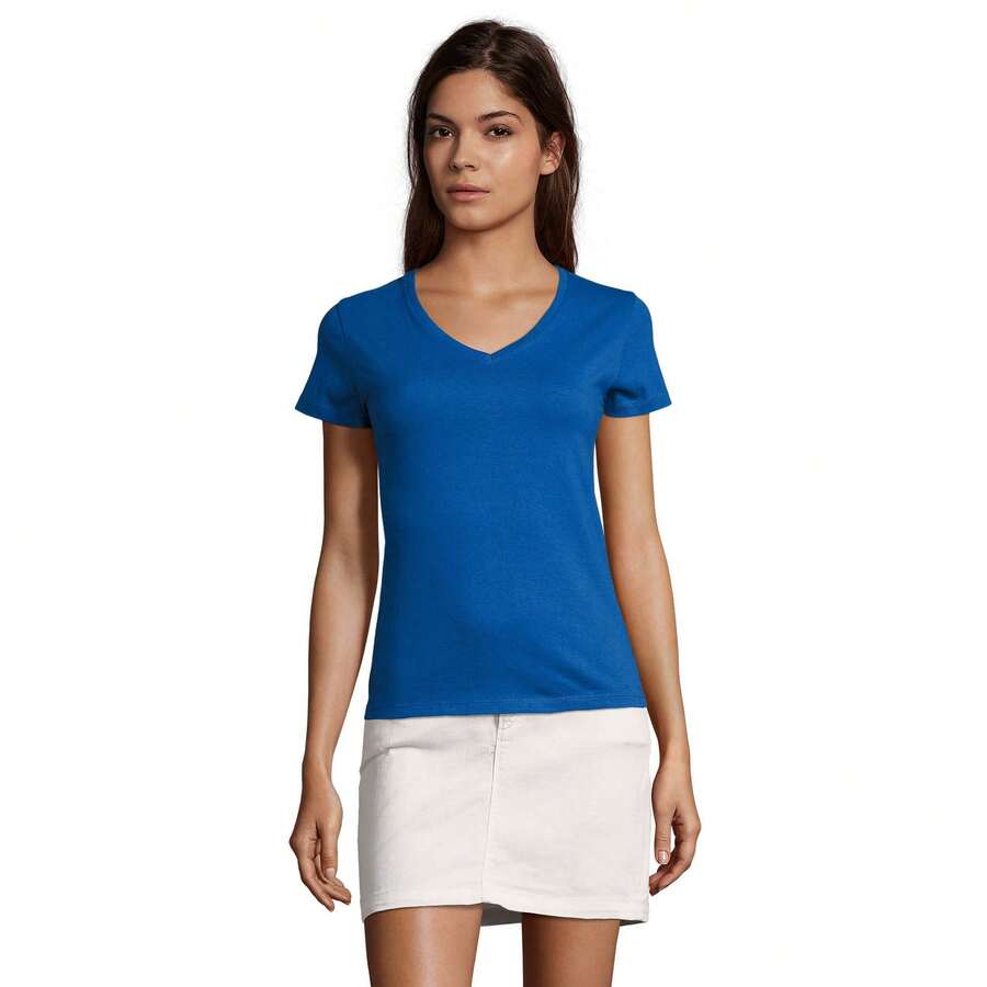 SOLS Womens/Ladies Imperial V Neck T-Shirt - Royal Blue - View 1