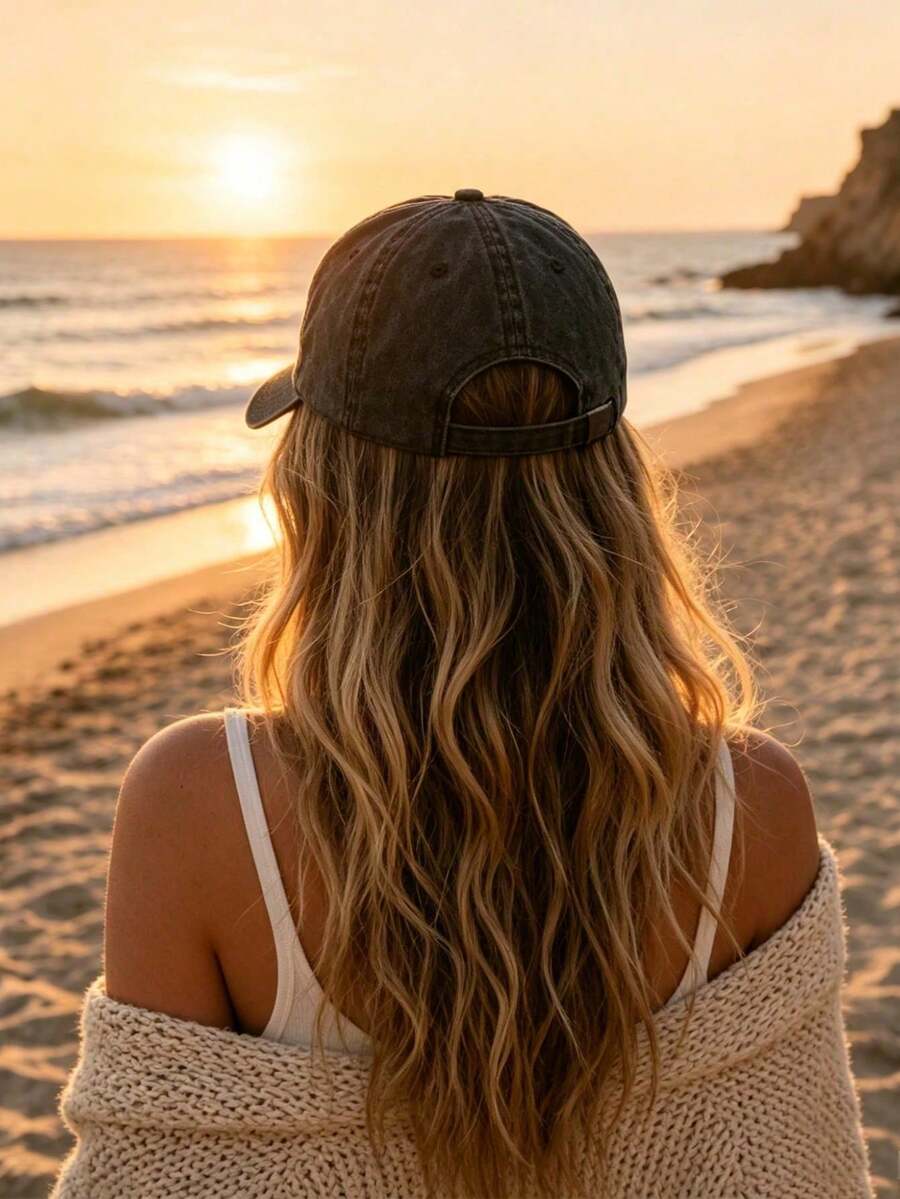 A Classic Style Of Retro Distressed High Ponytail Baseball Cap With A Brim. Perfect For Sun Protection And UV Defense. Suitable For Daily Casual Wear And Versatile For Various Occasions. - Multicolor - View 1