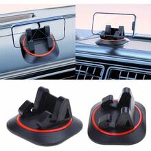 1pc/Car Dashboard Navigation Fixed Support Bracket 360° Rotatable Nano Non-Adhesive Base Car Ornament, Multi-Function Anti-Slip Pad, Triangular Hook Stable Super Strong Suction Adjustable Car Phone Holder Dashboard Phone Holder Rubber Pad, Suitable For Mobile Devices - A - View 5