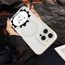 マグネット式黄ばみ防止 | 高級感あふれる2in1アクリルマグネット式スマホケース！スタイリッシュで手触りも良く、実用的な保護機能とマグネット式・耐衝撃設計を融合させた、高級感あふれるケースです。 獅子 絵 モノクロケース, 17e,家族、恋人、友人、そして子供たちへのプレゼントに最適です。Pixel 9 Pro/16e/9A/Pixel 8 Pro/14 Plus/17/12 Pro/Pixel 8/Pixel 10/Air/16 Pro/14 Pro Max/Pixel 8a 5G/13/17e スマートフォンケースに対応 - ホワイト - チェックする 1