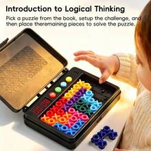 Magic Pearl Puzzle Game Toy - Children's Educational And Stress-Relieving Toy. Multiple Levels Of Interactive Game With Timing Function. - Portable Flip-Top Storage Box, Can Be Carried Around During Travel Or Outings. - Multicolor - View 4
