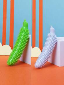 TPR Textured Cucumber Pet Chew Stick, Durable Bite-Resistant Teething & Dental Cleaning Toy For Dogs, Suitable For All Sizes, Boredom Relief/Teeth Cleaning - Multicolor - View 14