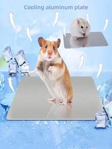 Aluminum Plate Pet Cooling Mat For Summer, Small Pet Hamster Heat Relief Cooling Pad, Suitable For Small Hamsters, Rabbits, Small Dogs, Cats, Effectively Cools Down, Summer Rabbit Laying Mat, Dog And Cat Cooling Product, Summer Pet Cooling Aluminum Plate - View 6