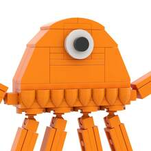 Orange Jellyfish Building Block Model, MOC Creative Set - DIY Desktop Ornament - Fun Toy - Christmas/Thanksgiving Gift (For Boyfriend/Girlfriend) - Multicolor - View 4