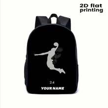1/3 Pieces Of Personalized Text Design, New Fashionable Unisex Backpacks With Basketball Motif For The 24th Birthday, Large Lunch Bag, Casual Travel And Camping Bag, Versatile Shoulder Bag,  Backpack. - Black - View 7