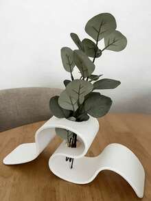 1pc Ribbon-Shaped Dried Flower Holder, Curved Vase Display Stand, Durable Plastic Floral Support Rack, Creative Desktop Floral Decoration, Home & Office Decor Accessory, Wedding Party Flower Display Stand, Modern Minimalist Dried Flower Ornament - Multicolor - View 8