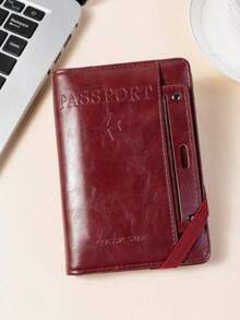 1pc Zipper PU Leather Passport Wallet, Multi-Card Slots & ID Window, RFID Blocking, 2-In-1 Passport Cover & Wallet, Suitable For Daily And Beach Travel - H007-1A - View 12