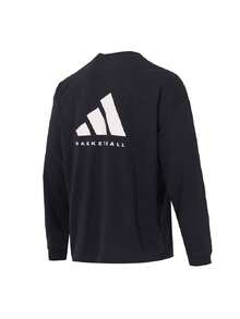 Adidas Unisex Men's And Women's ADI BB LS TEE Loose Minimalist Comfortable Breathable Casual Long Sleeve T-Shirt For Commuting, Running, Travel And Sports JX5580, Recommend Sizing Down 2 Sizes - Black - View 2
