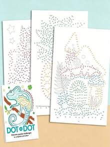 1pc Stress Relief Healing Connect-The-Dots Coloring Book, Helps Improve Focus, Relieve Stress, Relax Mind, Suitable For All Ages, Holiday, New Year, Birthday, Party Perfect Gift Back To School - Multicolor - View 8