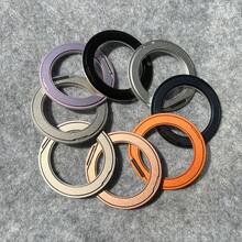 超薄 0.12 英吋圓形手機支架，支援無線充電，雙面鋁合金材質堅固防鏽，360 度旋轉附喀噠聲可紓壓，可折疊便攜耐用且時尚 - 寶藍色 - 查看 6
