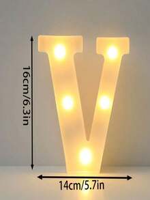 26 Letters LED Light-Up Numbers 0-9, Wedding Birthday Christmas Decoration Night Light, Party Bedroom Use, 16CM Height, Pink (Battery Not Included) - White - View 35